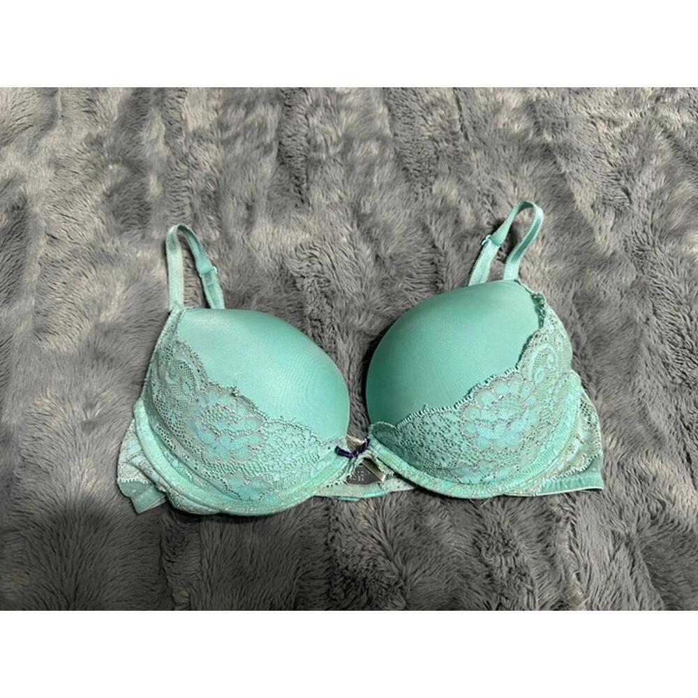 Victoria’s Secret Dream Angels Plunge Bra – Aqua Lace 34B